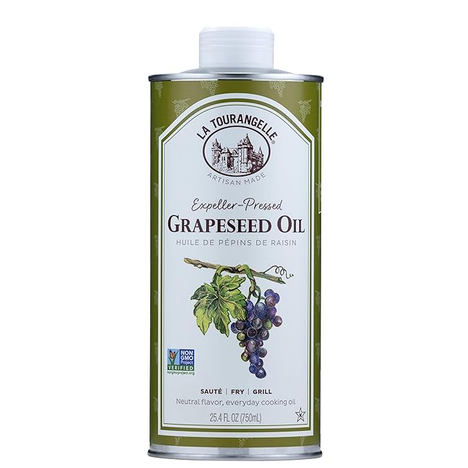 La Tourangelle, Expeller-Pressed Grapeseed Oil, High Heat Neutral Cooking Oil, Cast Iron Seasoning
