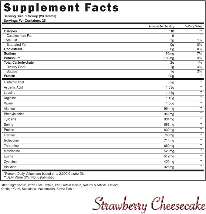 Steel Supplements Veg-PRO | Vegan Protein Powder, Strawberry Cheesecake | 25 Servings (1.65lbs) |
