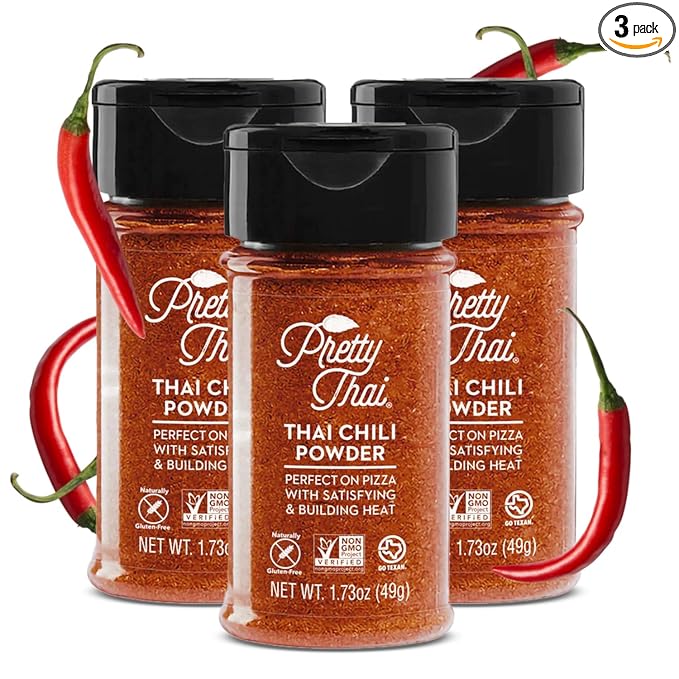 Pretty Thai Chili Powder - 1.7oz, Pack of 3 I Chili Seasoning Mix with Dried Thai Chili Flakes