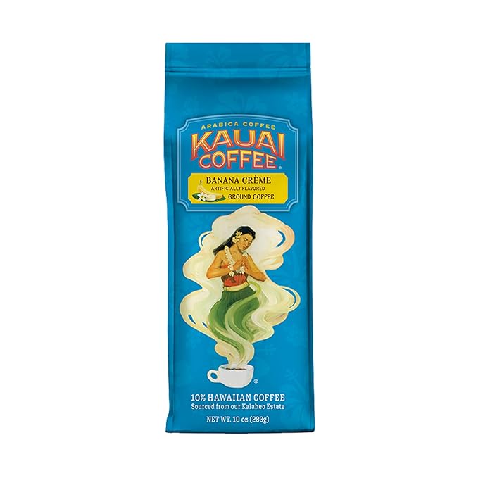 Kauai Coffee Ground Coffee ??Smooth, Rich ??Banana Flavor with Creamy Vanilla ??Arabica Coffee, 10%