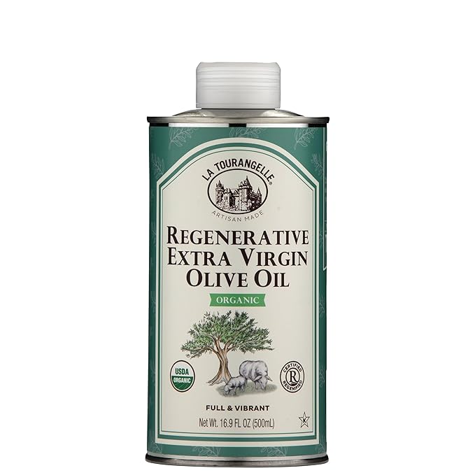 La Tourangelle Regenerative Organic Extra Virgin Olive Oil, Cold-Pressed High Antioxidant Olives