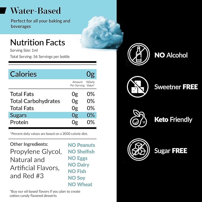Dolce Flav Cotton Candy Extract ??8 Ounce Water-Soluble Kosher, Sugar-Free, Concentrated