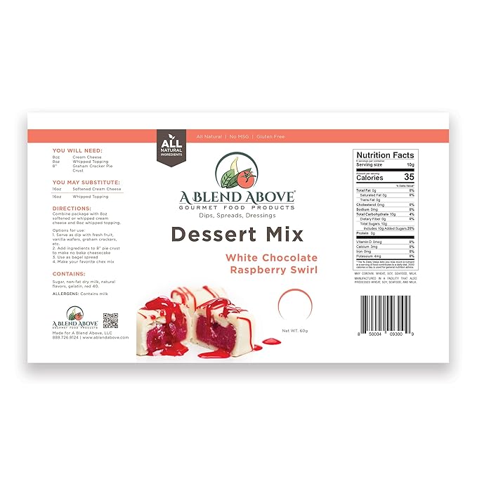 A Blend Above No-Bake Desserts Mix Variety Pack - Includes Heaven Sake Cheesecake, White Chocolate