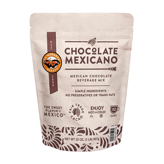 Mexican Hot Chocolate, 32 Ounce (2lb), Authentic Mexican Style Hot Chocolate Mix with Organic Cacao