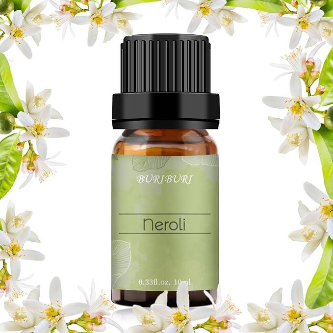 Neroli Organic Essential Oil 100% Pure, Undiluted, Natural, Aromatherapy Orange Blossom Oils 10ML