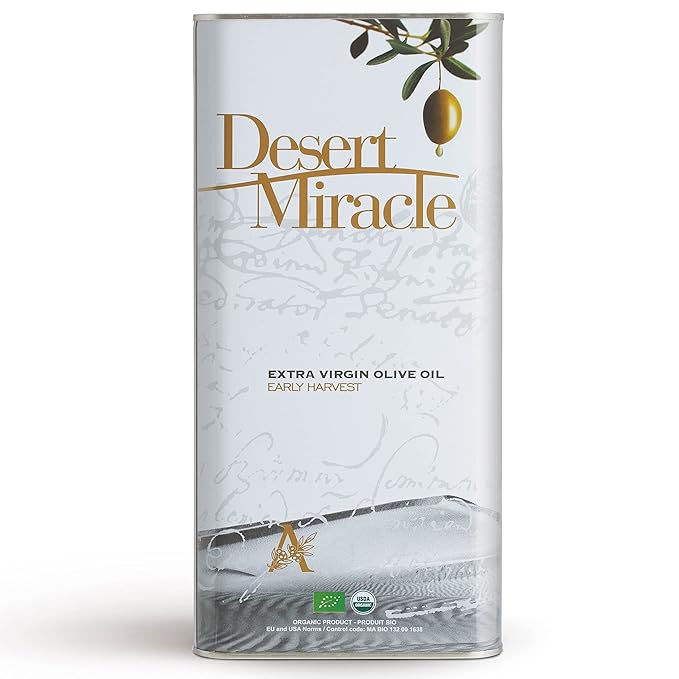 DESERT MIRACLE Cold Pressed Polyphenol Rich Moroccan Olive Oil, Extra Virgin Olive Oil with High