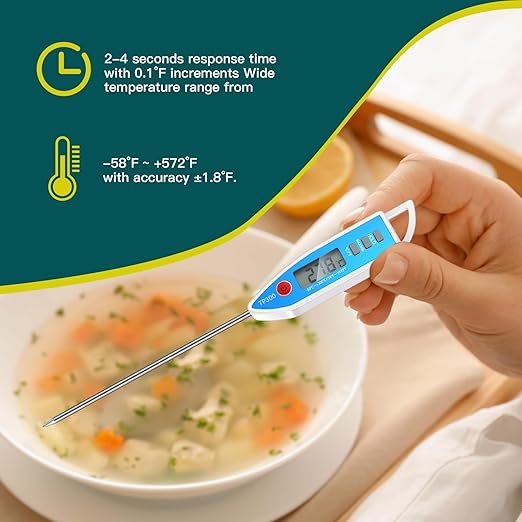 10 Set Waterproof Food Thermometer for Water, Liquid, Candle and Cooking Digital Meat Thermometer