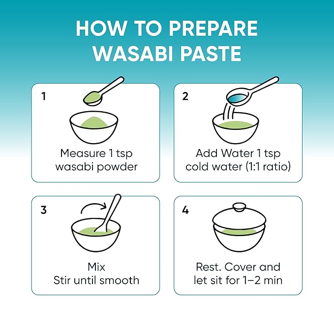 RSF ??Premium Wasabi Powder 2.2 LB (1kg) ??Real Japanese Horseradish Root ??Intense Heat for Sushi