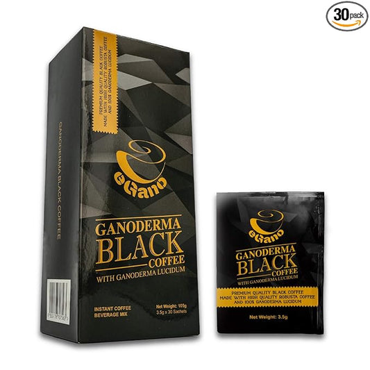 1 Box eGano Ganoderma Black Coffee (3.5g x 30 Sachets) - Premium Quality Instant Coffee With