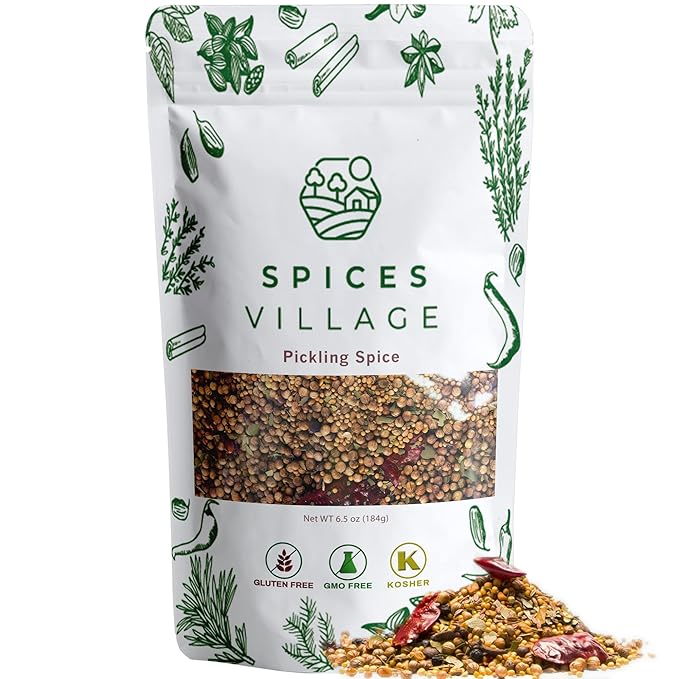 SPICES VILLAGE Pickling Spices for Corned Beef, Pickling Spices Mix for Pickles and Canning, 6.5oz