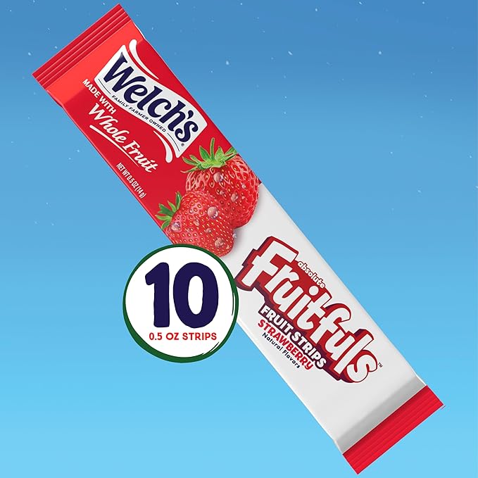 Welch?™s Absolute Fruitfuls Fruit Strips, Tasty Dried Fruit Snacks for School Lunches, Strawberry