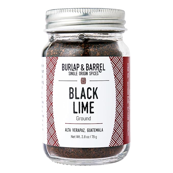 Burlap & Barrel - Ground Black Lime - Tart and Savory Great for Roasted Meats, Veggies, Stews