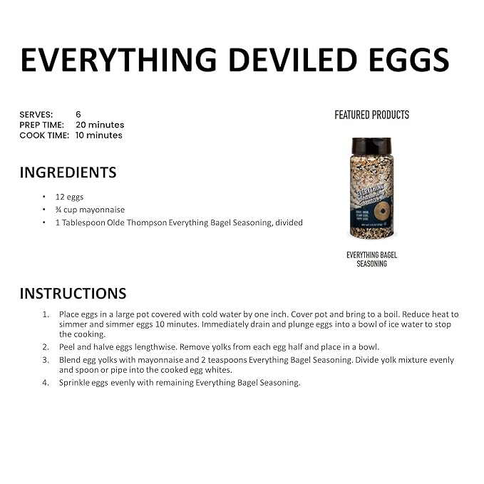 Olde Thompson Everything Bagel Seasoning, Spice and Seasoning Blend, 7.5 Ounce