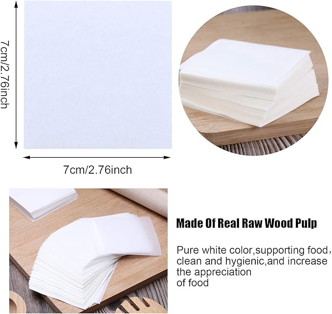 Patelai 1500 Pcs Square Parchment Paper Sheets 2.75 x 2.75 Inch Bamboo Steamer Wax Paper Air Fryer