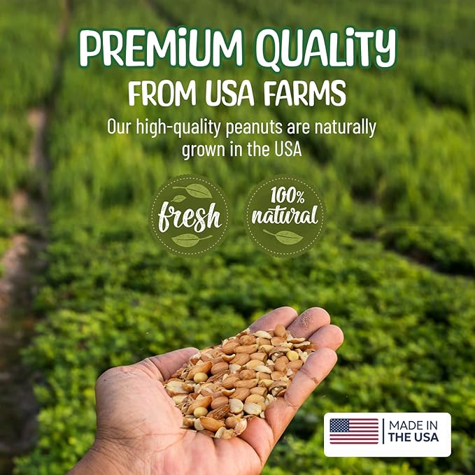 Premium Quality Raw Out of Shell Peanuts - 5 Pounds - Shelled Peanuts for Birds – Wildlife Quality