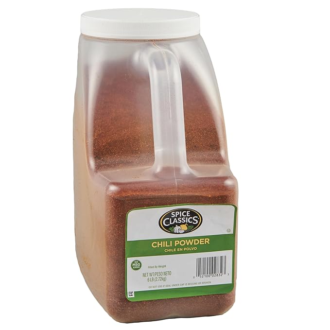 Spice Classics Chili Powder, 6 lb - One 6 Pound Container of Bulk Chili Powder, Perfect for Chili