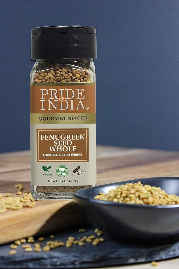 Pride of India – Fenugreek Seed Whole – Whole & Gourmet Indian Spice – Ideal Seasoning for Cooking