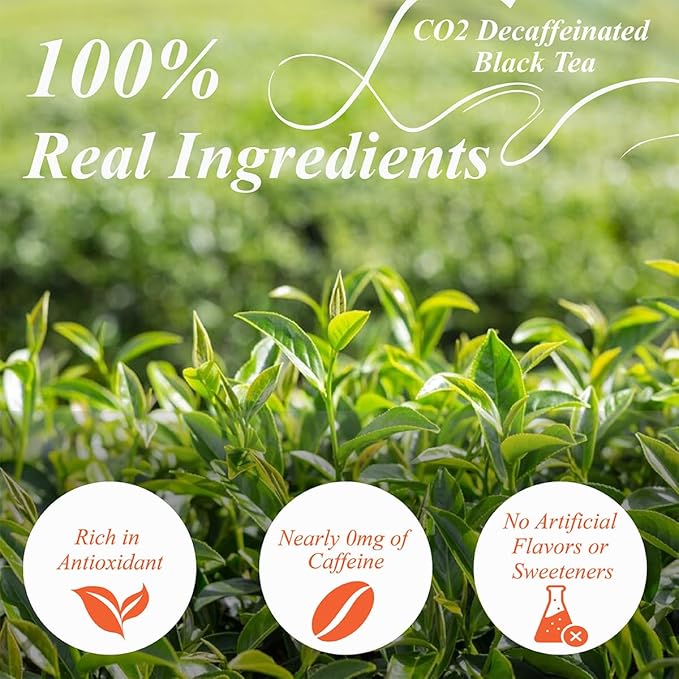 WT WEETEE Decaf Black Tea Bags, 100 Count CO2-Decaffeinated Black Tea, Smooth & Mild Taste | Drink