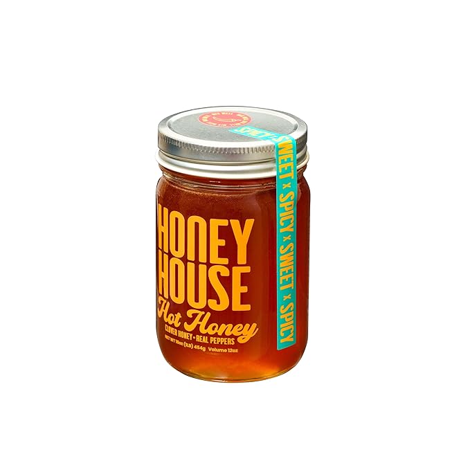 Honey House Hot Honey Premium Spicy Infused with Chili Peppers | 100% Natural with Natural Spices |