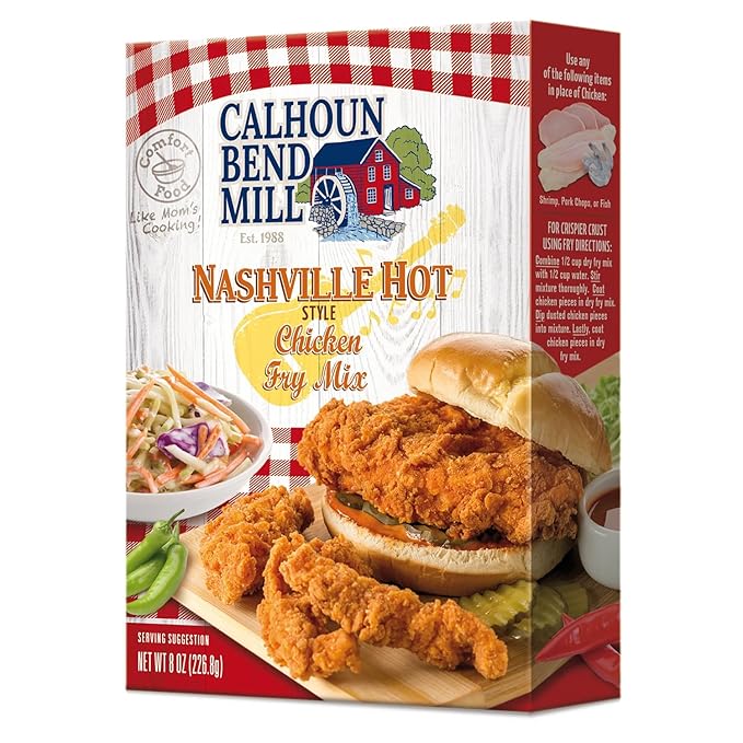 Calhoun Bend Mill Nashville Hot Style Crispy Fry Mix | Spicy Southern Seasoning for Perfect Hot
