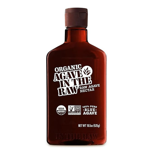 Organic Agave In The Raw Agave Nectar, 18.5 oz., Made With Organic Blue Agave From Mexico, USDA