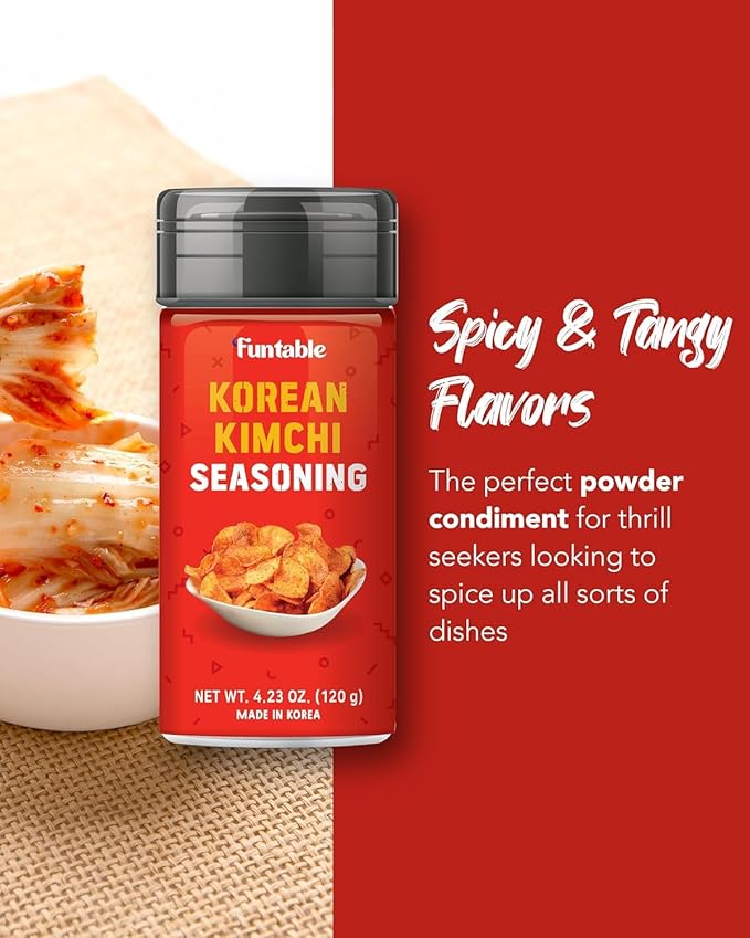 Funtable Kimchi Seasoning (4.23oz, 120g) - Authentic Korean Flavor Powder, Easy-to-Use. Perfect