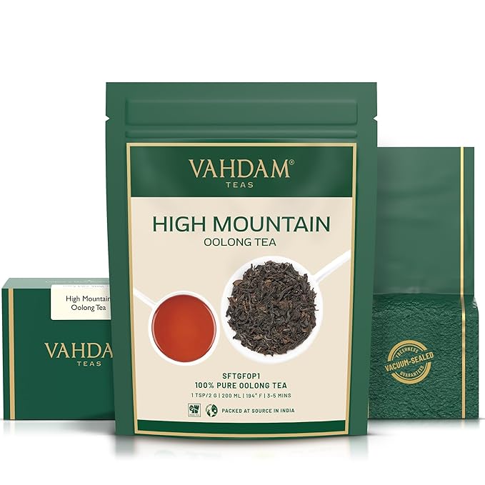VAHDAM, High Mountain Oolong Tea Leaves From Himalayas (50+ Cups, 3.53oz) Strong & Robust Oolong