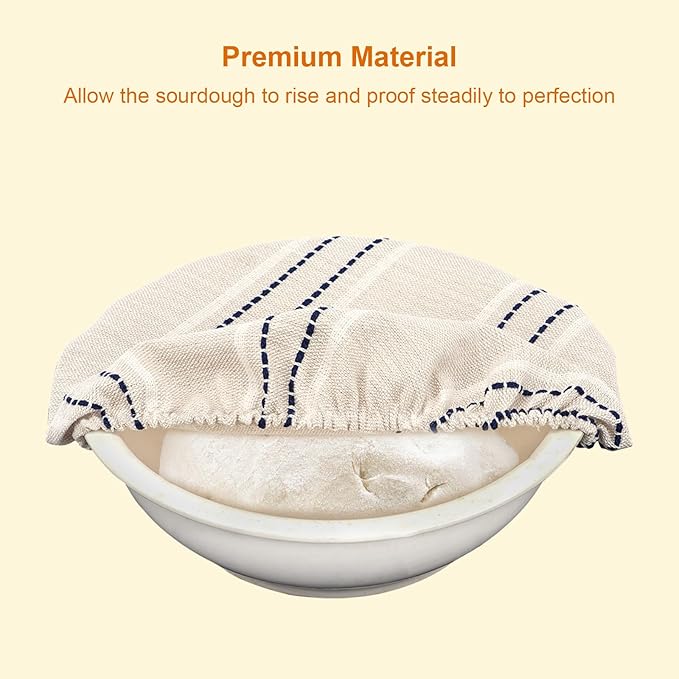 Reusable Bowl Covers for Bread Proofing, 9/10/13 Inches Bread Proofing Cover, 3 Pcs Linen Cotton