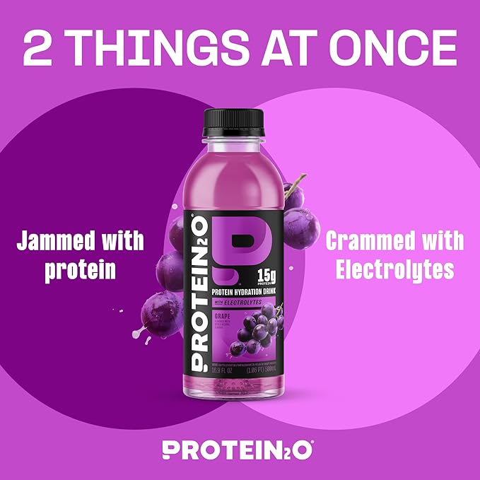 Protein2o Hydration Drink - 2-in-1 Liquid Clear Whey Protein Isolate and Electrolyte Drink - 15g