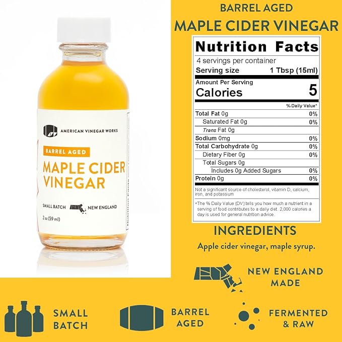 American Vinegar Works - Apple Cider Vinegar Sampler Pack - Includes Apple, Cranberry Apple, Hot