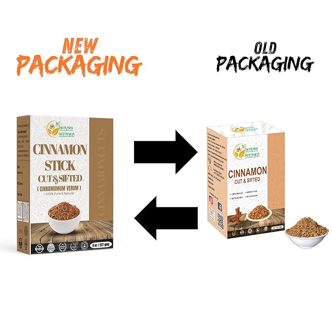 Herbs Botanica Cinnamon Bark Sticks Chips for Baking, Herbal Tea Rich Aroma and Great Flavour