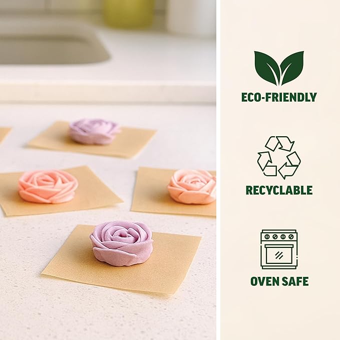 Zenlogy Unbleached Parchment Paper Squares 2x2 (400 Sheets) - Perfect for Storing Freezing