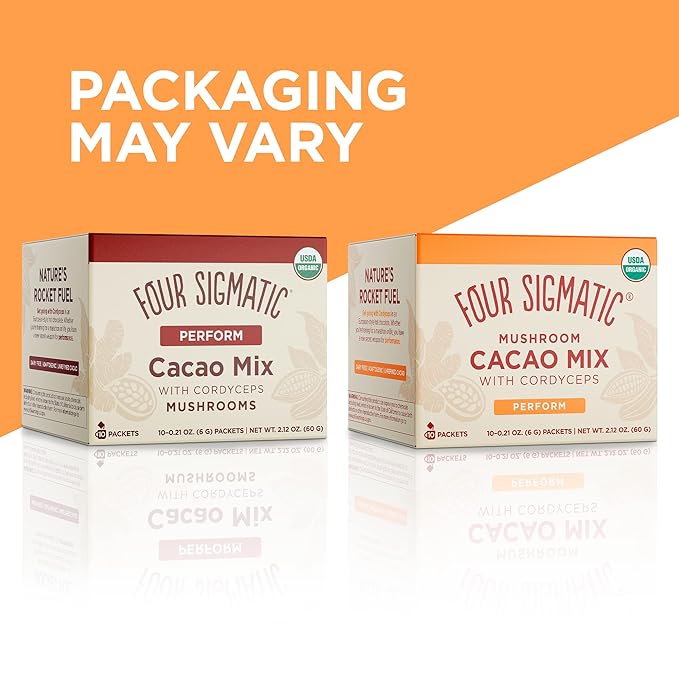 Four Sigmatic Boost Mushroom Cacao | Organic Instant Cacao with Cordyceps & Ginger | Supports