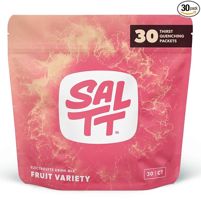 Keto Chow SALTT Electrolytes Powder Packets, Fruit Variety Pack (30 Packets) - Magnesium