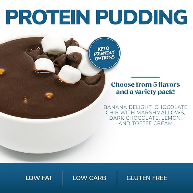 WonderSlim Protein Pudding, Toffee Cream, Gluten Free, Low Carb (7ct)