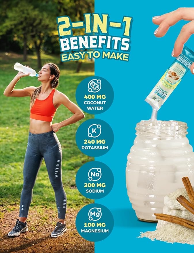 KLASS VIDA Electrolyte Drink Mix ??Horchata Agua Fresca Flavor | Sugar-Free Hydration Powder with