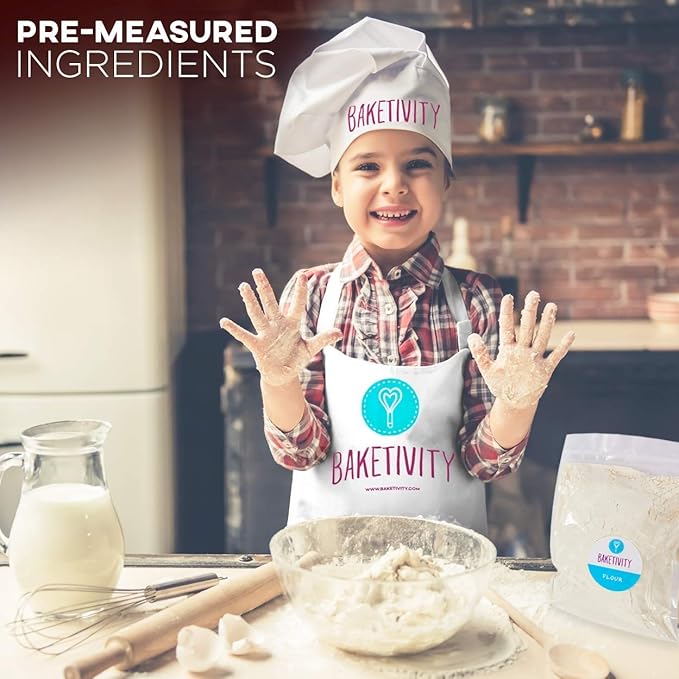 BAKETIVITY Kids Baking DIY Activity Kit - Bake Delicious Healthy Gluten Free Granola Bars with