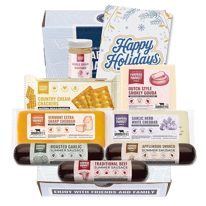Farmers Market Traditional Meat & Cheese Gift Basket