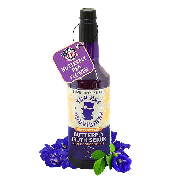 Top Hat Butterfly Truth Serum - Butterfly Pea Floral Extract - Blue Flower Tea Tincture - Blue