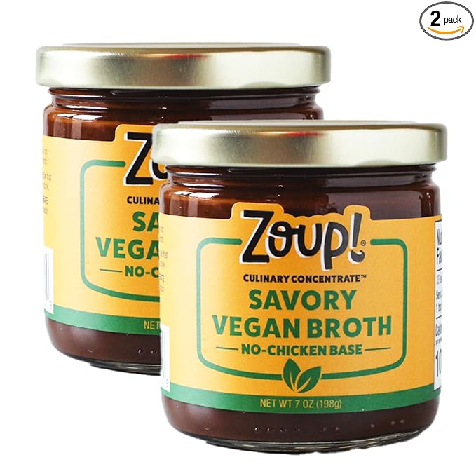 Zoup! Good, Really Good Savory No-Chicken Vegan Broth Culinary Concentrate, 2 Pack, 7 Oz Each