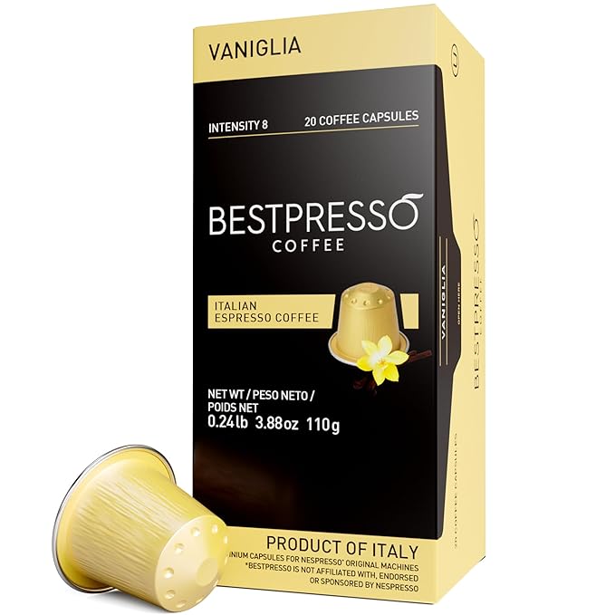 Bestpresso Coffee for Nespresso Original Machine 120 pods Certified Genuine Espresso Flavored Pack