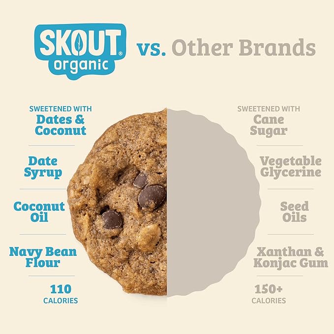 Skout Organic Oatmeal Chocolate Soft Baked Cookies (3 Pack) | Soft Baked Cookies | Plant-Based |