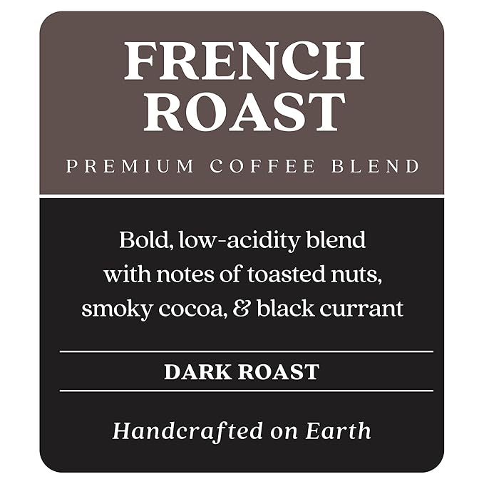 Copper Moon Single Serve Coffee Pods for Keurig K-Cup Brewers, Dark Roast, French Roast Blend, 80
