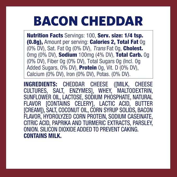 Kernel Season's Popcorn Seasoning, Bacon Cheddar, 2.85 Ounce (Pack of 6)