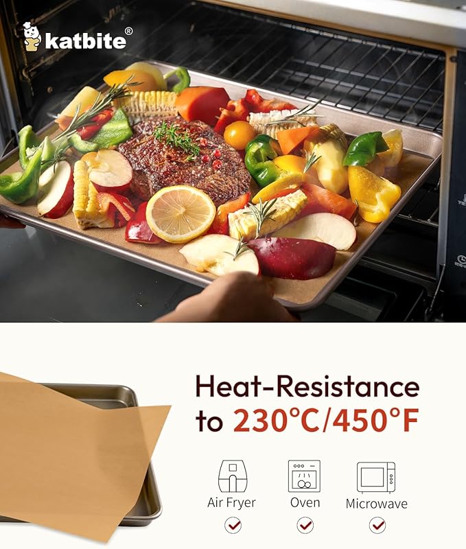Katbite 75Pcs Unbleached Parchment Paper Sheets 12x16IN, Pre-Cut Heavy Duty Parchment Baking Paper