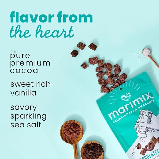Marimix Snack Mix | Chocolatey Sea Salt 3 Pack | Crunch Baked Sweet & Salty Savory Plant Based