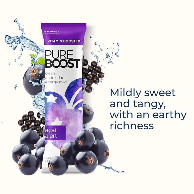 Pureboost Clean Energy Booster, Refreshing Energy Drink Mix with B12 Vitamins, Electrolytes