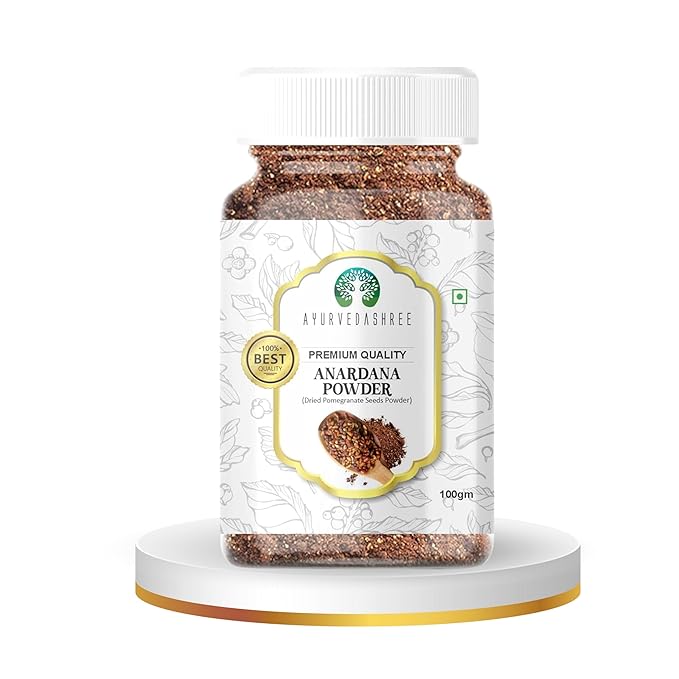 AYURVEDASHREE Anardana (Pomegranate) Ground, Indian Spice 100gm PET Jar | All Natural | No Color |