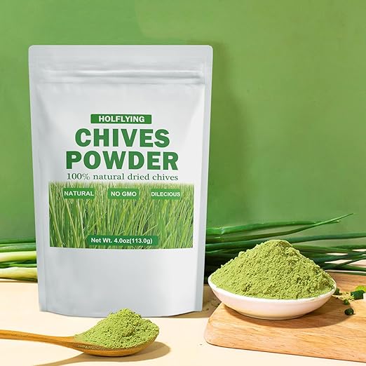 Chives Powder - 4.0 oz, All-Natural Culinary Spices for Cooking, Seasoning, Garnishing, Soups
