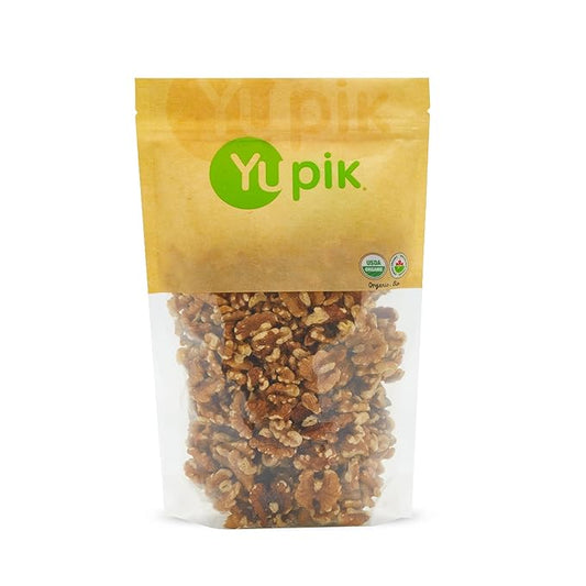 Yupik Organic Raw California Walnuts, Halves, 2.2 lb (35.2 oz), Kosher, Gluten-Free, Non-GMO